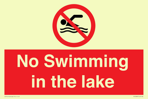 No Swimming in the lake